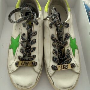 Golden Goose 37 - white and Green Sneakers
